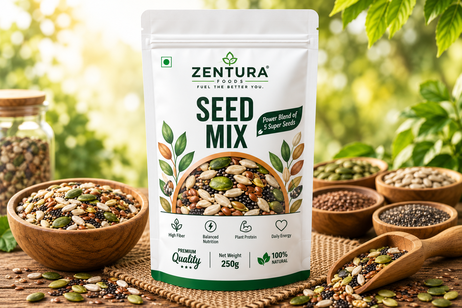 Mixed Seeds — Zentura Foods 250g pack